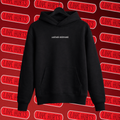Sweat noir à capuche unisexe avec broderie "ABÎMÉ-RÉPARÉ"